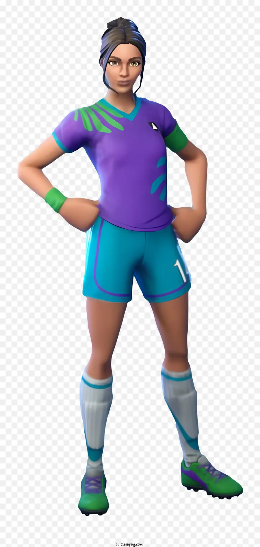 Pele De Futebol Fortnita，Mulher De Uniforme De Futebol PNG