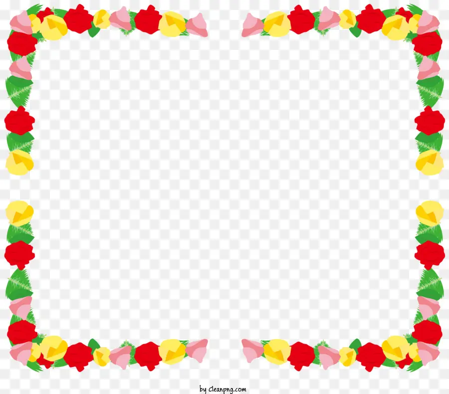 Borda Decorativa，Motivo Floral PNG