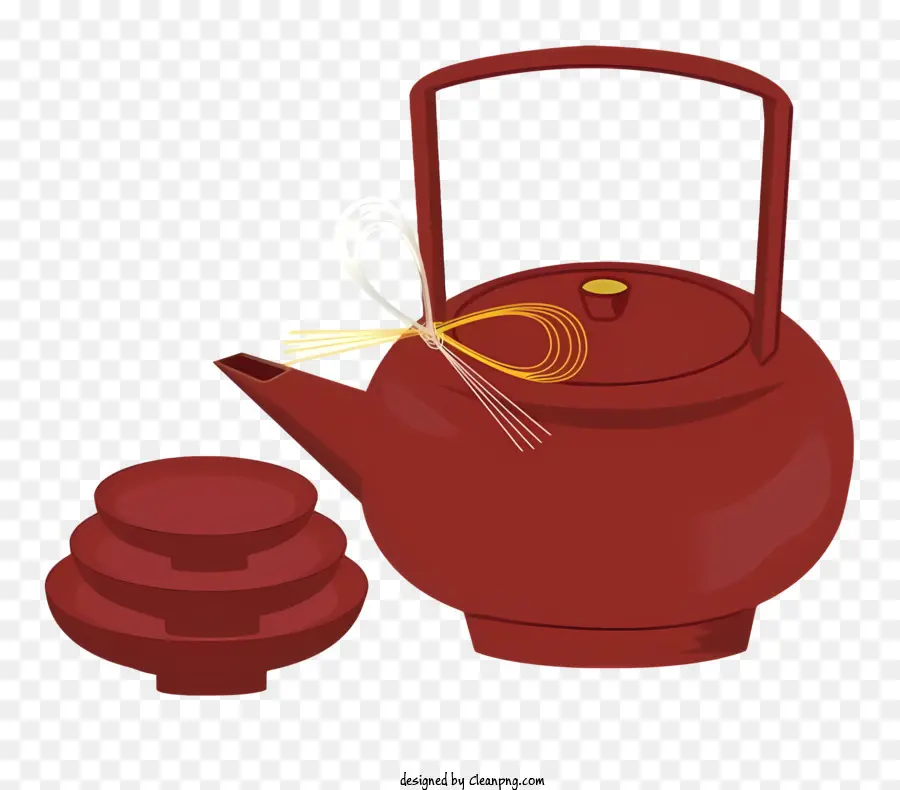 Chá Vermelho Lata，Alça De Prata PNG