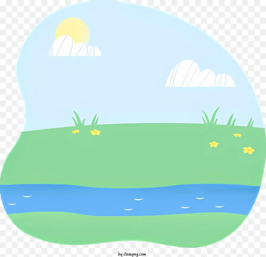 Fundo De Arte，Paisagem Ensolarada PNG