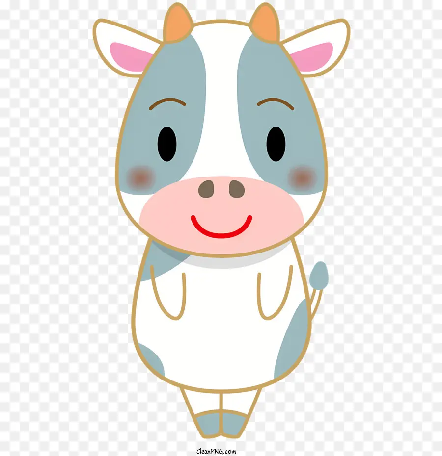 Cartoon Cow，Vaca Com Boca Aberta PNG