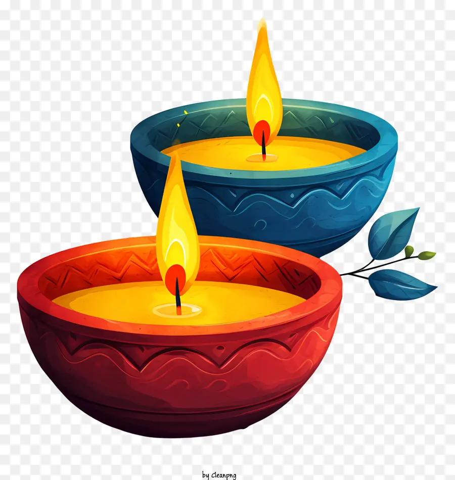 Lâmpada De Diwali，Tigelas De Barro PNG