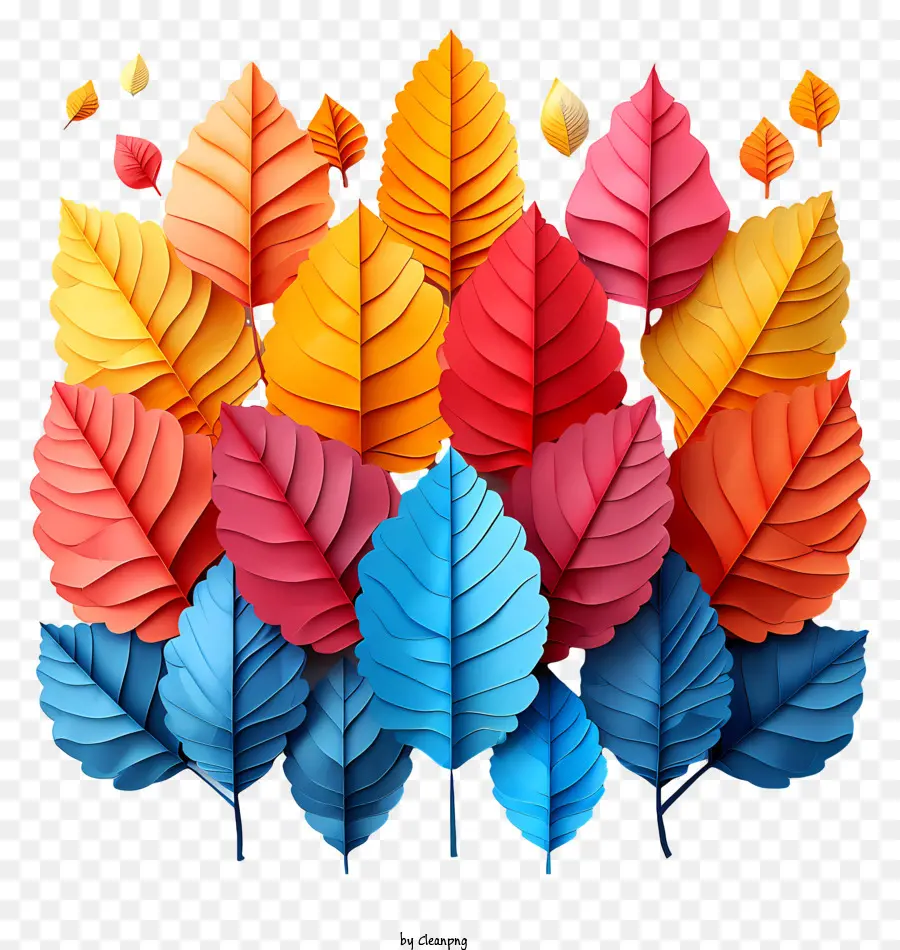 Autumn Leaves，Colorido Folhas PNG