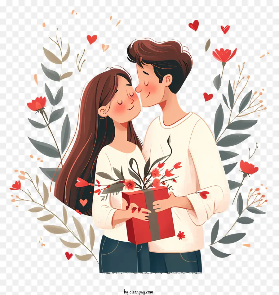 Presente De Namorado Para Namorado，Amor Ilustração PNG