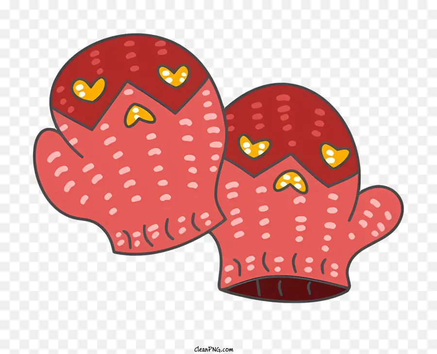 Mittens Vermelhos，Luvas De Malha PNG