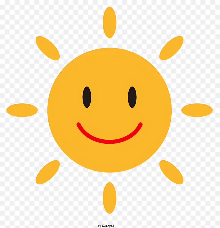 Sol Sorrindo，Um Sol Amarelo PNG