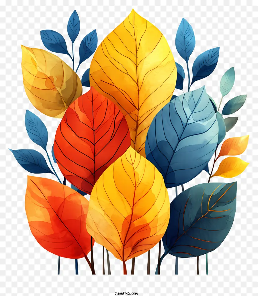 Autumn Leaves，Folhagem Colorida PNG