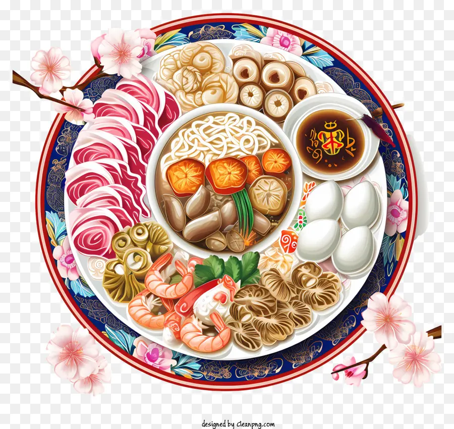 Menu De Ano Novo Chinês，Comida Chinesa PNG