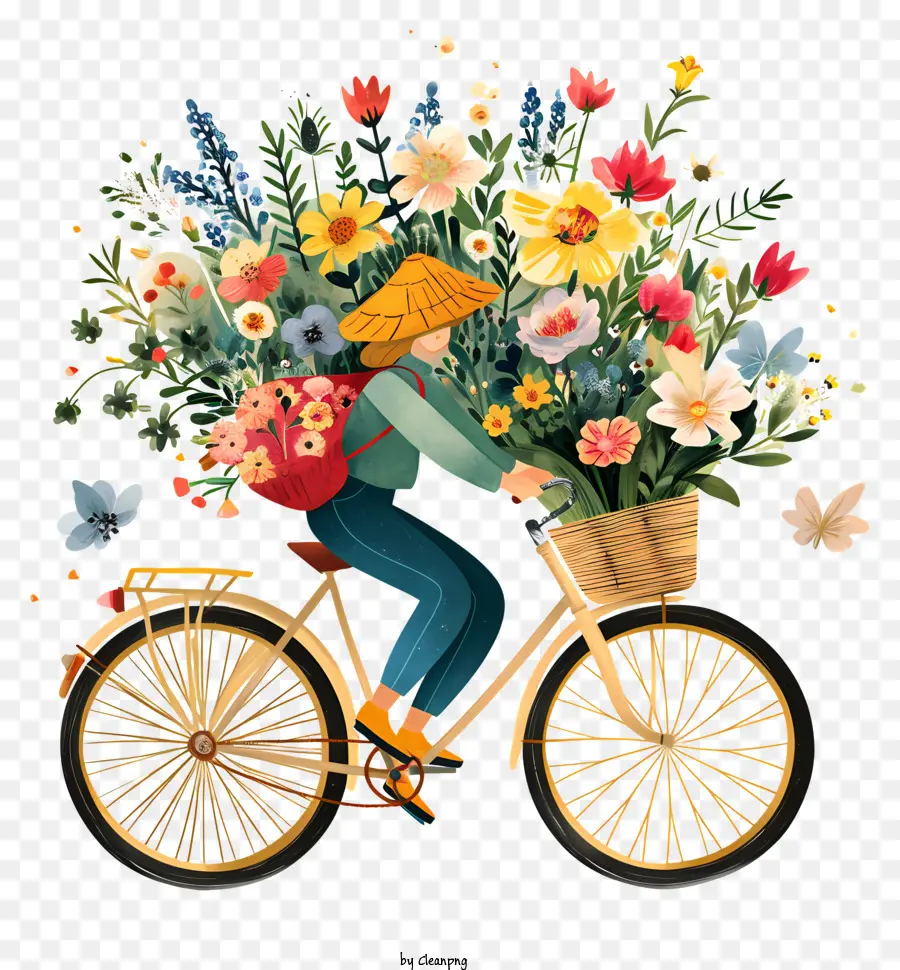 Entrega Do Dia Dos Namorados，Mulher Andando De Bicicleta PNG