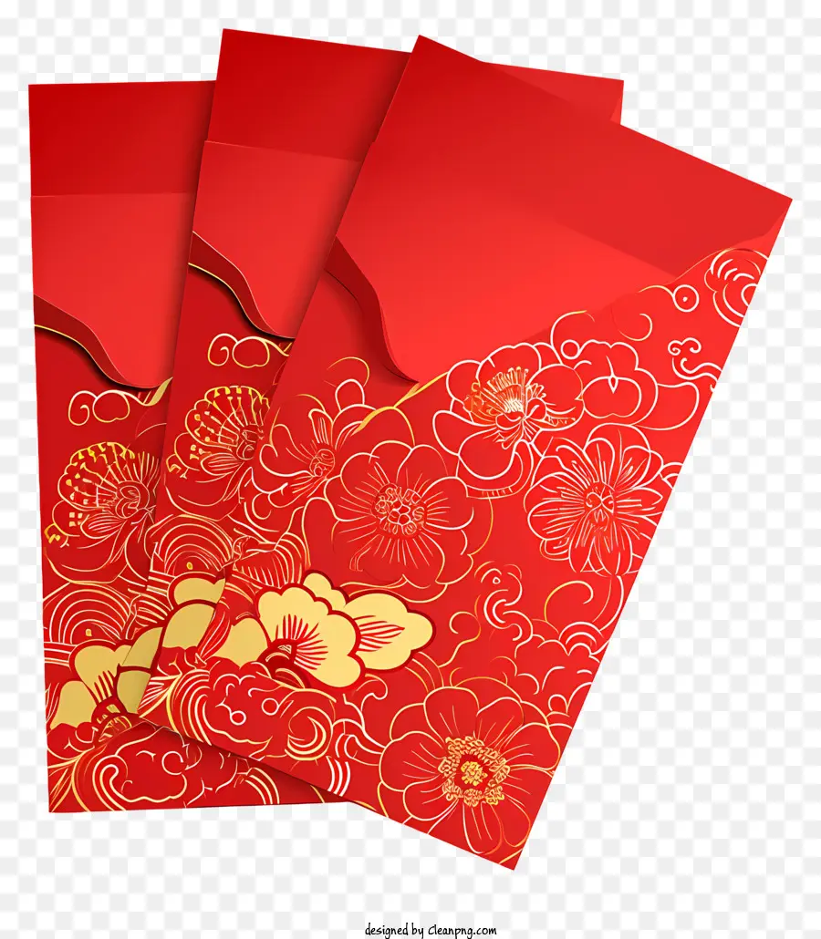 Ano Novo Chinês，Vermelho Pacote PNG