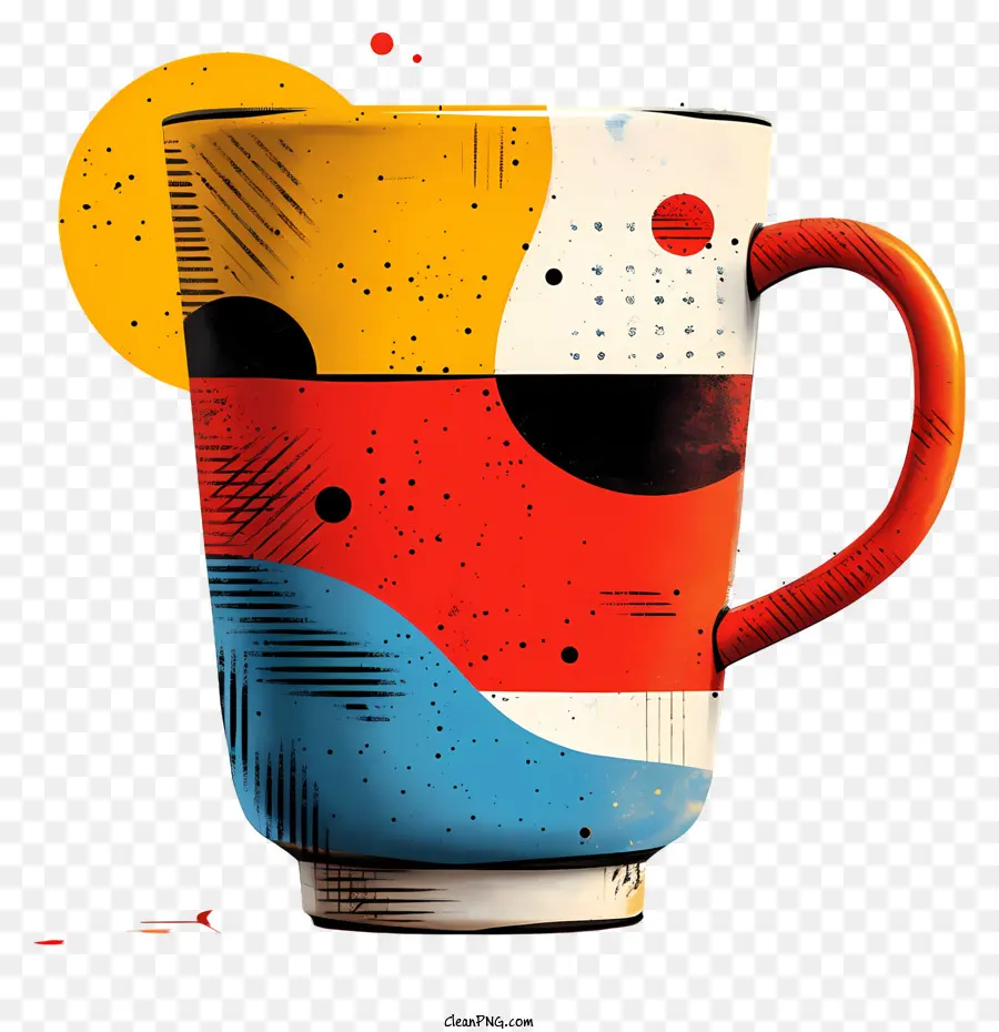 Caneca De Café，Caneca Colorida PNG