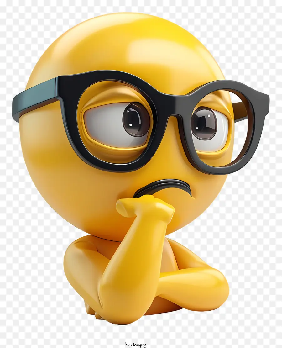 Estratégico，Emoji Pensando PNG