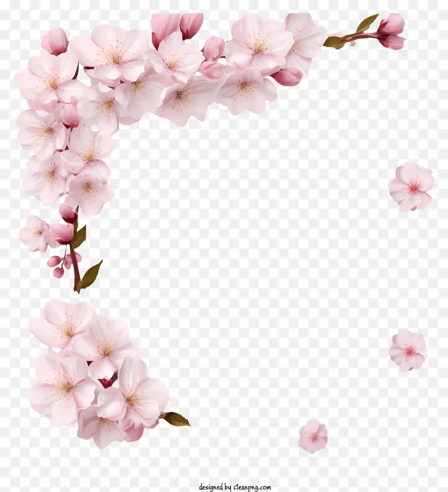 Papel Em Branco Com Flores De Cerejeira，Sakura PNG