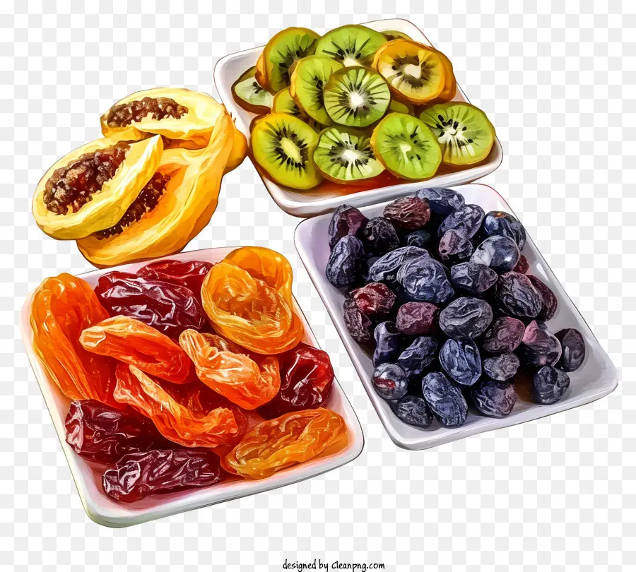 Frutas Secas Em Aquarela，Fruits PNG