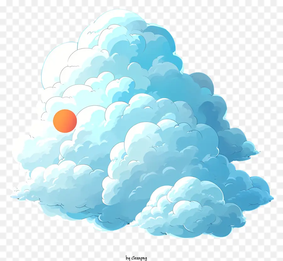 Nuvem Desenhada à Mão，Dia Sem Nuvens PNG
