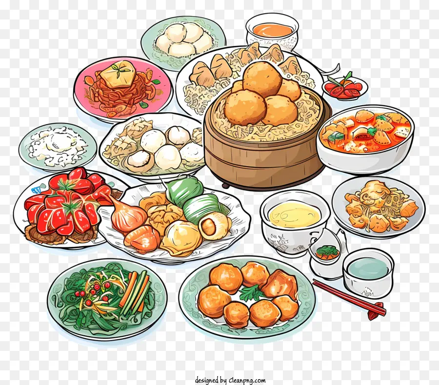 Menu De Ano Novo Chinês，Festa Chinesa PNG