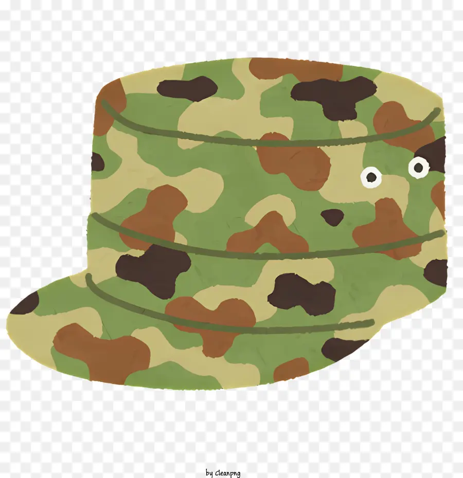 Chapéu De Camuflagem Verde，Viseira Preta PNG