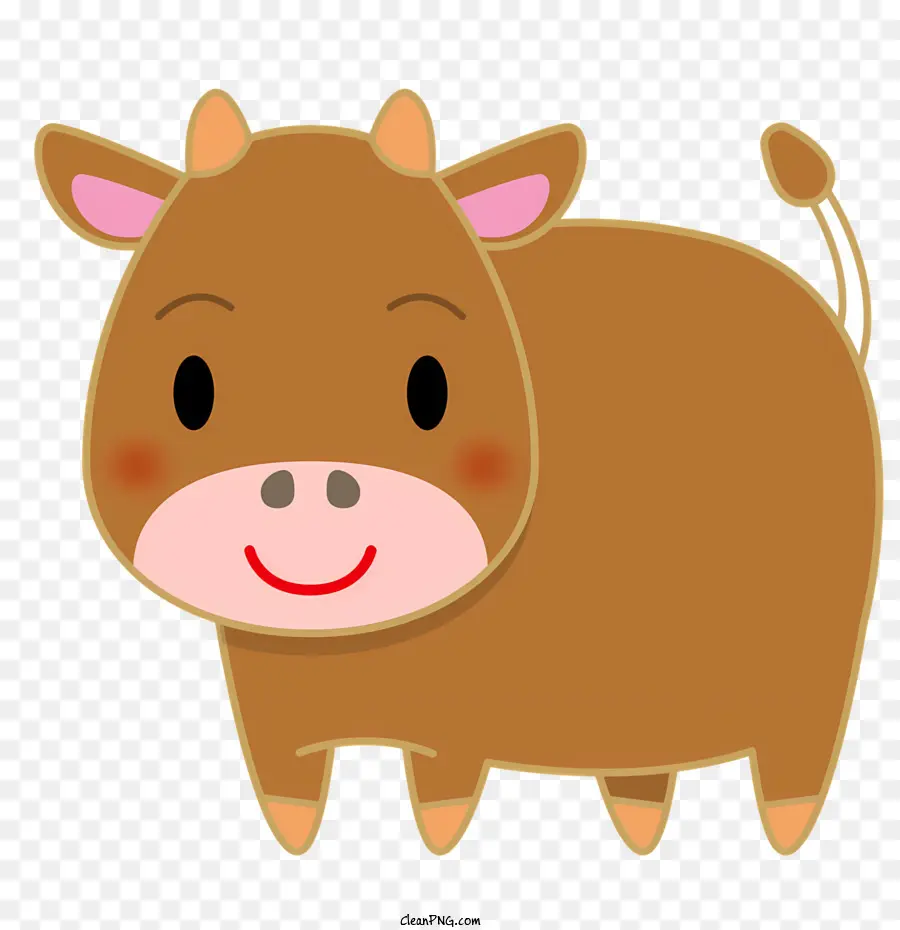Cartoon Cow，Sorrindo Vaca PNG