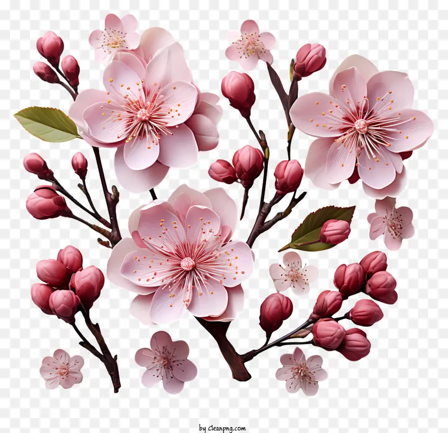 Flor De Cerejeira，Sakura Flores De Cerramento PNG