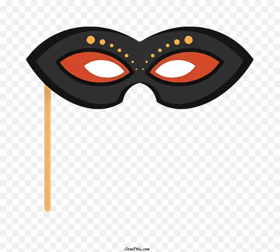 Máscara Masquerade，Preto E Laranja PNG