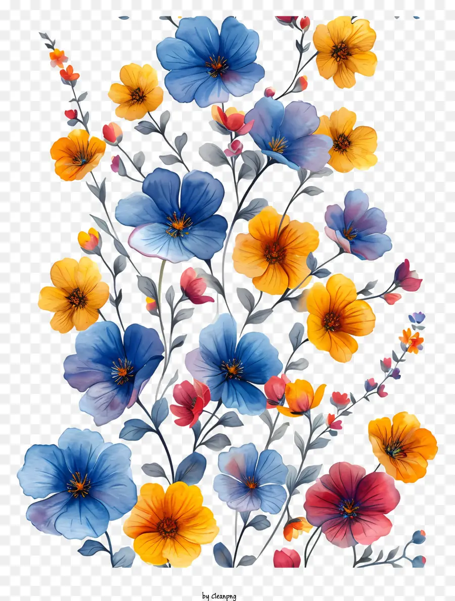 Flores Minúsculas Fundo，Floral De Fundo PNG
