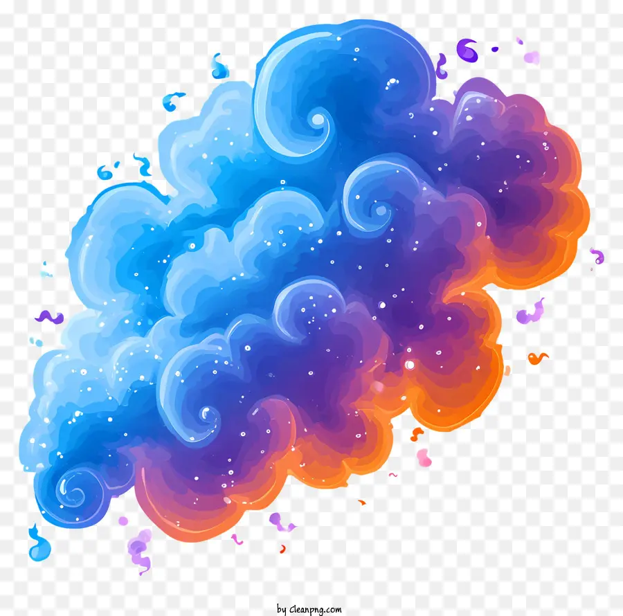 Cloud De Tintas Multicoloridas，Nuvem PNG