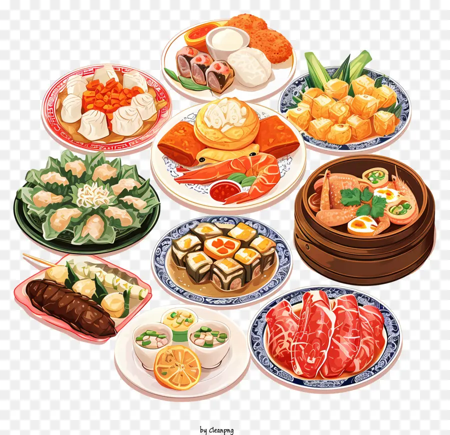 Menu De Ano Novo Chinês，Cozinha Chinesa PNG