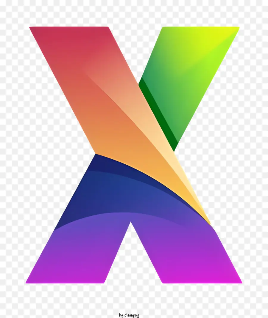 Logotipo X，X Colorido PNG