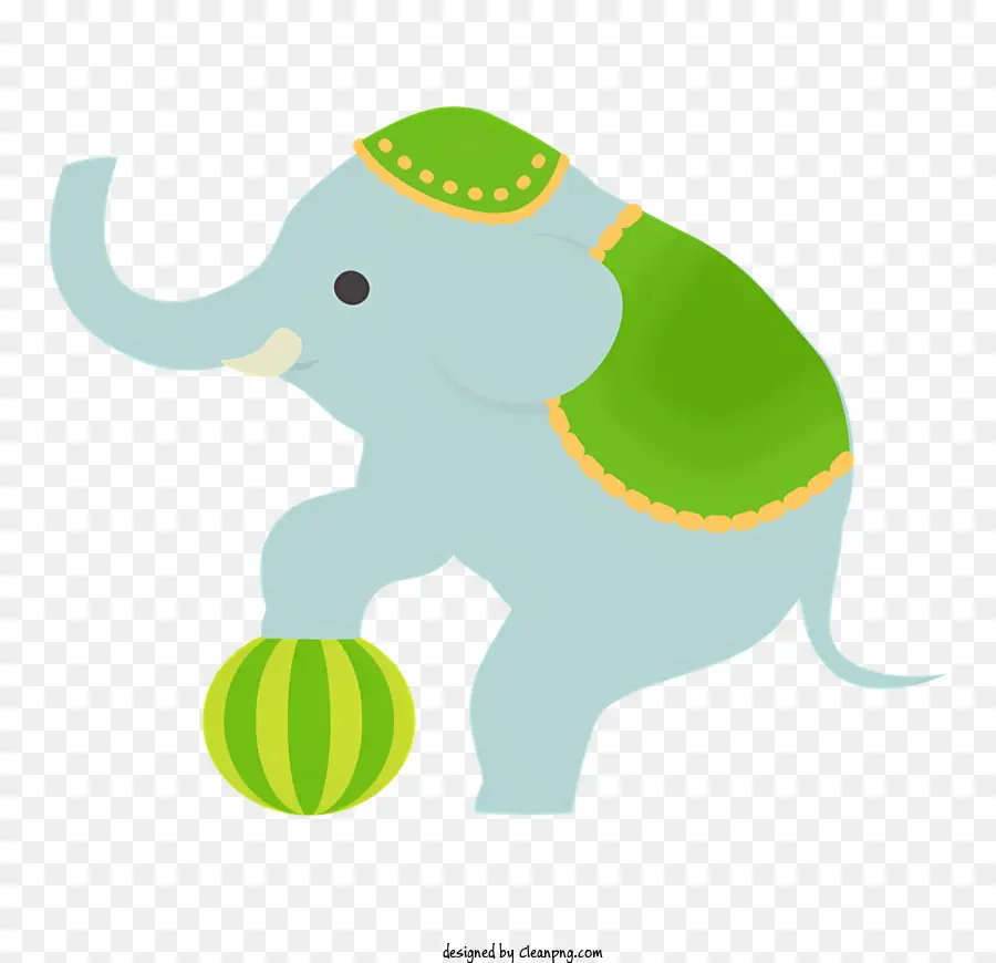 Elefante，Colete Verde PNG