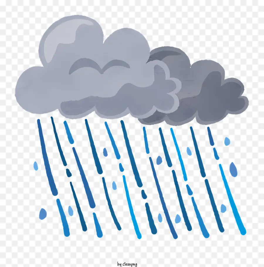 Cartoon Nuvem，Gotículas De Chuva PNG