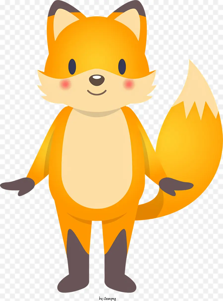 Fox Cartoon，Braços Estendidos PNG