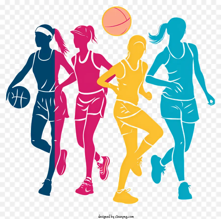 Meninas E Mulheres Em Esportes，Mulheres De Basquete PNG