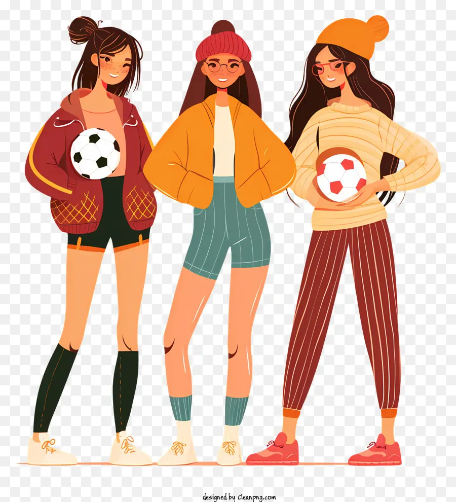 Meninas E Mulheres Em Esportes，Mulheres Em Roupas Casuais PNG