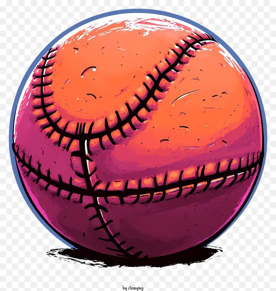 Baseball No Estilo Doodle，Beisebol Laranja PNG