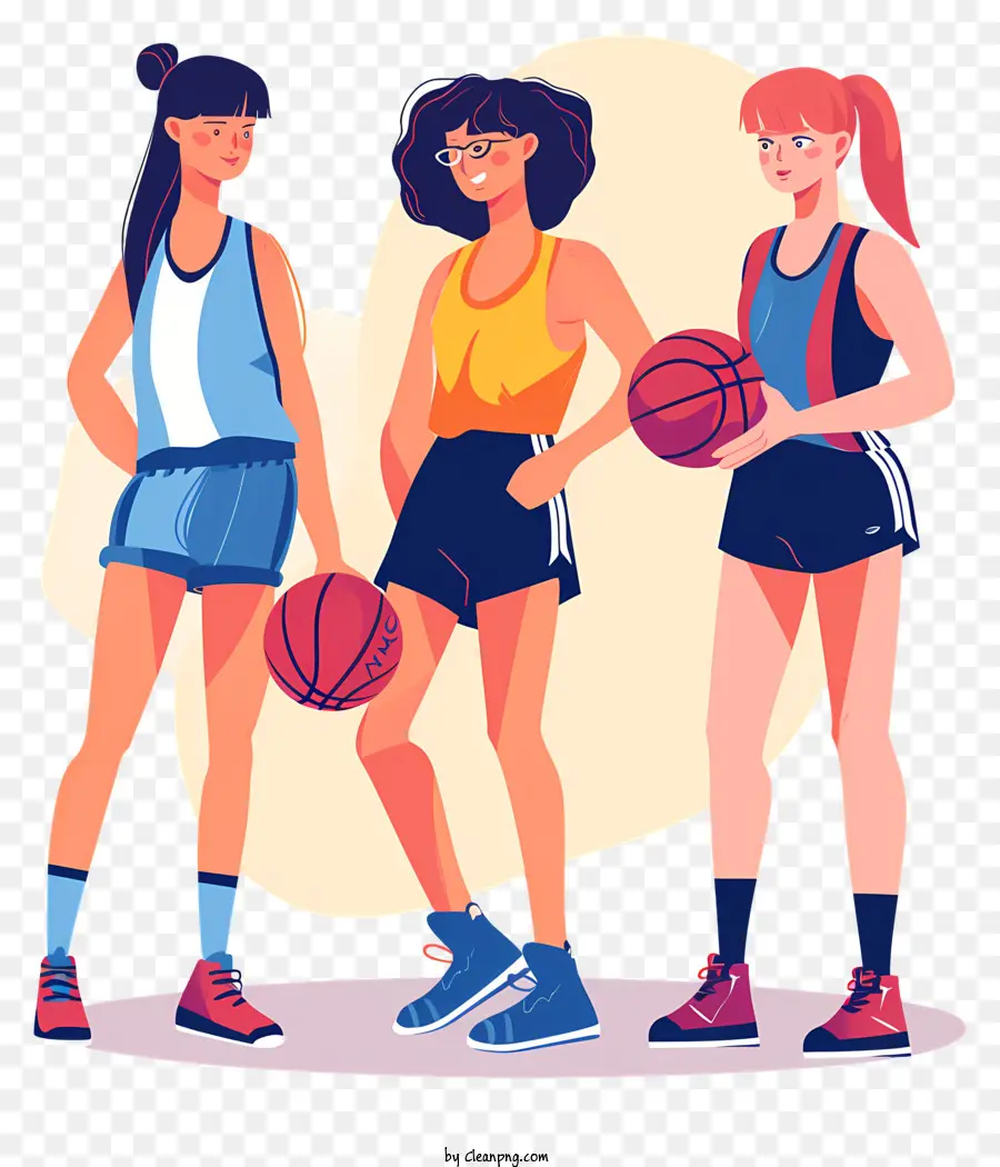 Meninas E Mulheres Em Esportes，Jogadores De Basquete De Mulheres PNG