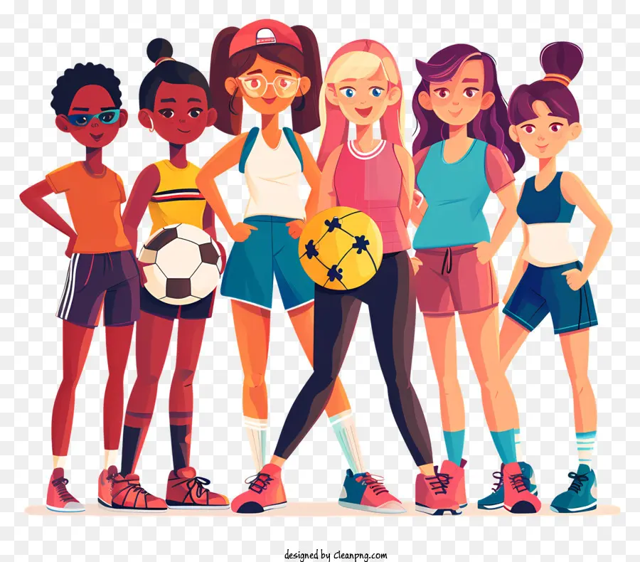 Meninas E Mulheres Em Esportes，Foto De Grupo PNG