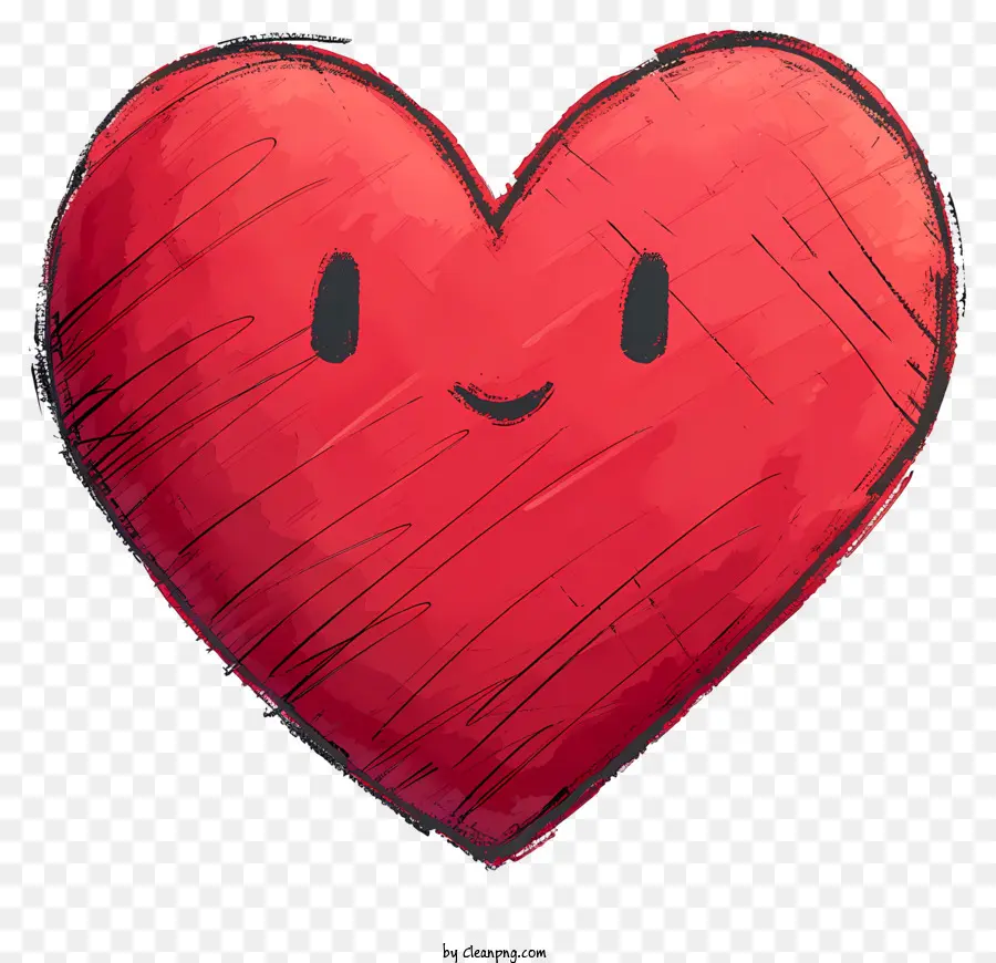 Emoji De Coração Plano，Coração Vermelho PNG