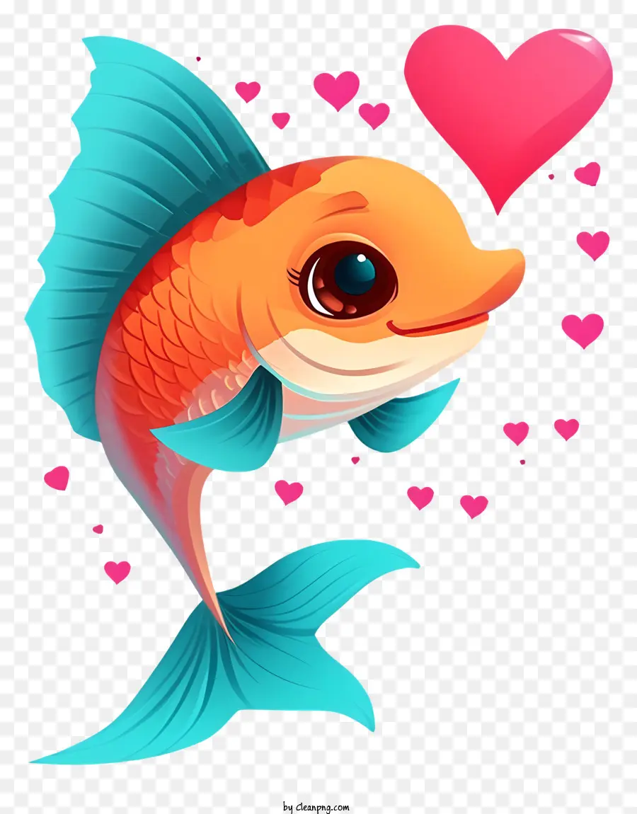 Emoji De Peixes Dos Namorados，O Peixe Laranja PNG