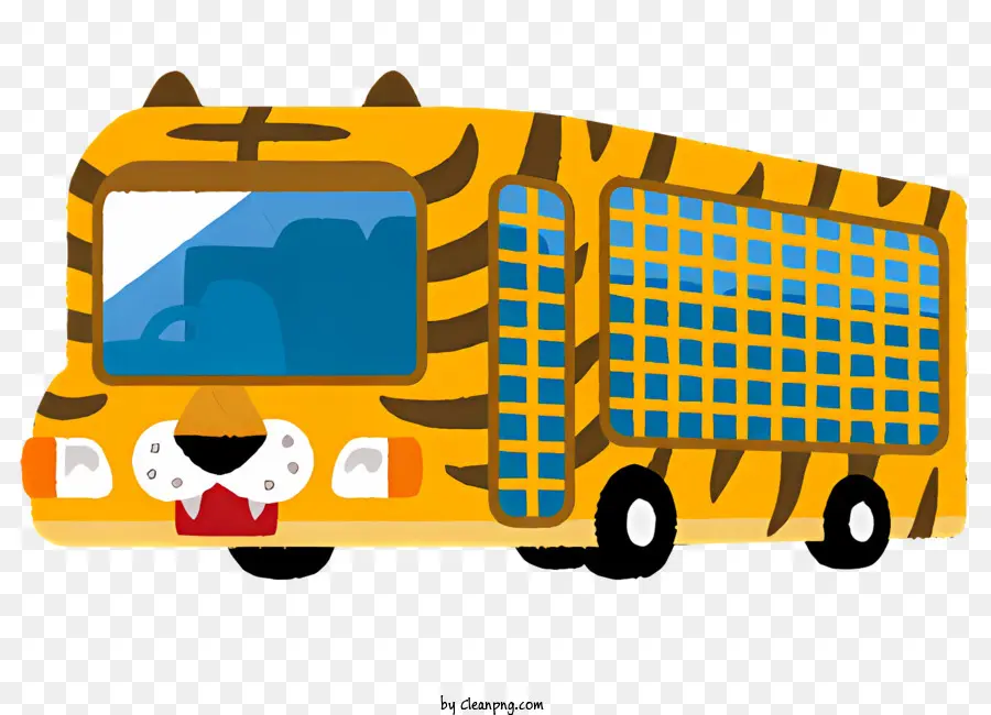 ônibus De Tigre，ônibus Amarelo PNG