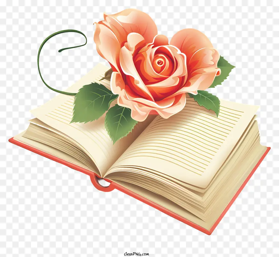 Rose Em Livro，Livro Aberto PNG