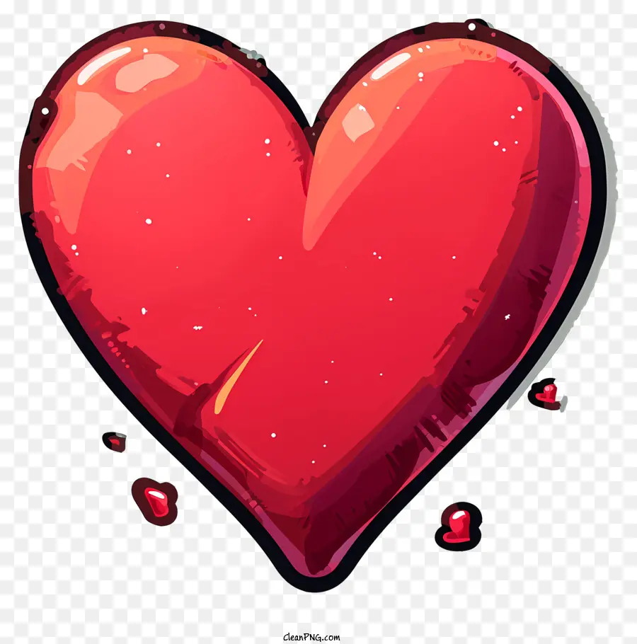 Emoji De Coração Plano，Heartshaped Balão PNG