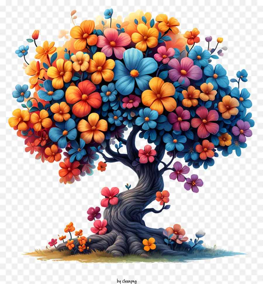 Resumo Da árvore，Colorido árvore PNG