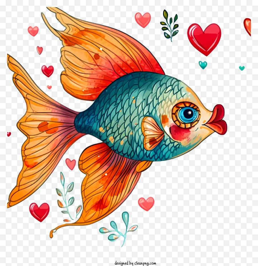 Os Peixes Dos Namorados Ilustram，Peixinho PNG