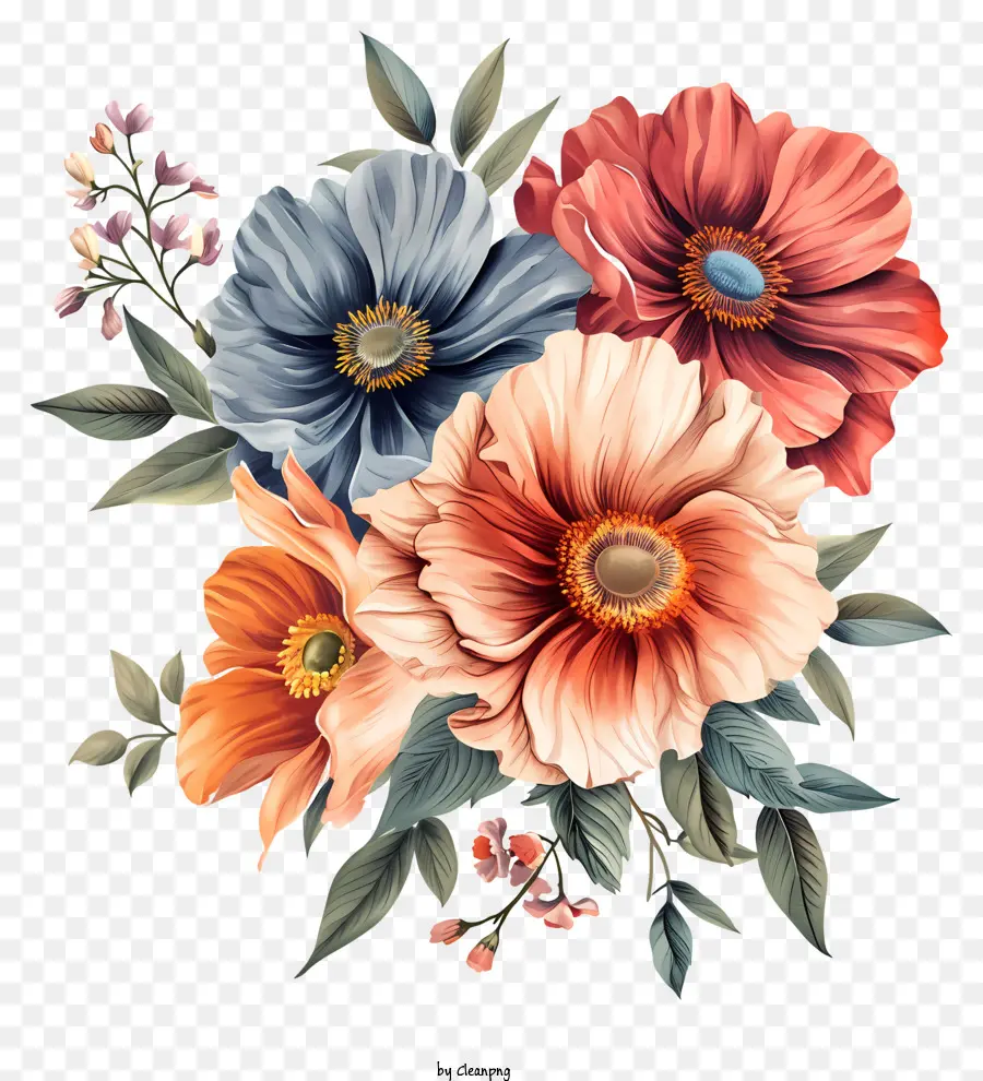 Flores Personalizadas，Flores Coloridas PNG