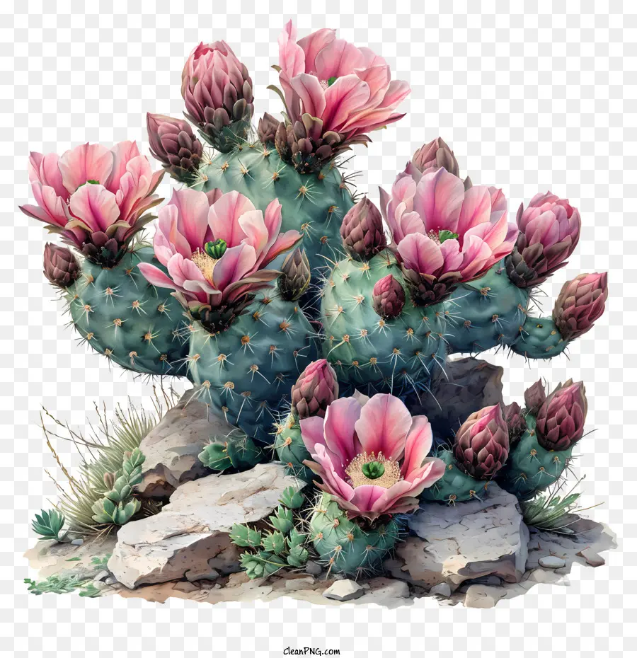 Cactus，Cactos Rosa PNG