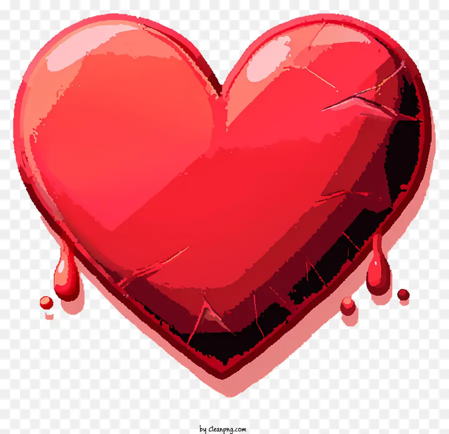 Emoji De Coração Plano，Coração Quebrantado PNG
