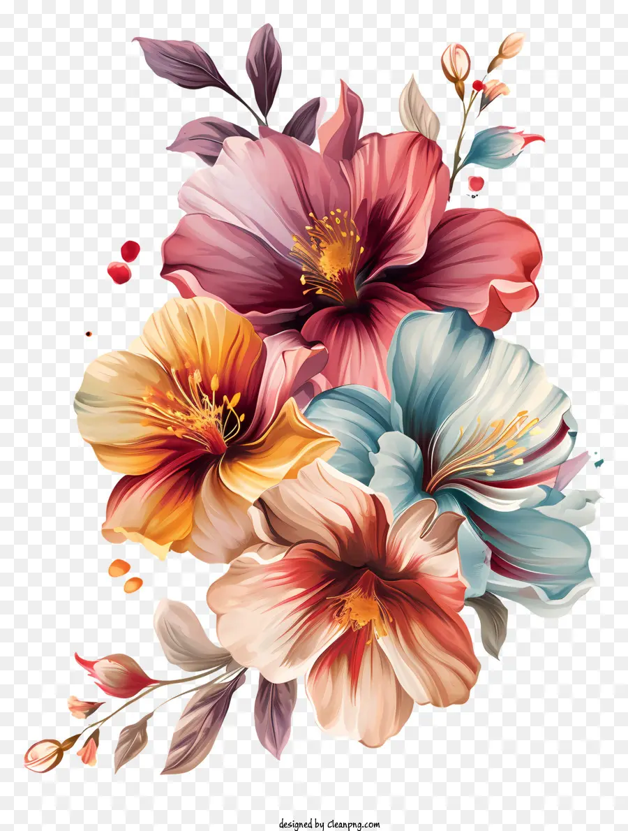Flores Personalizadas，Flores Coloridas PNG