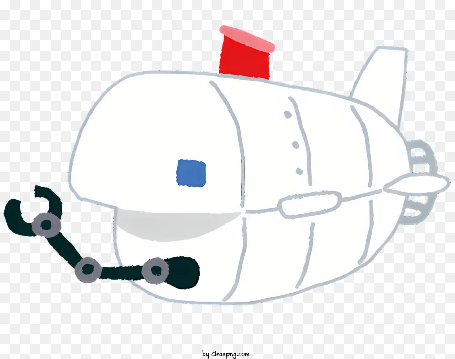 Submarino Branco，Faixa Vermelha PNG
