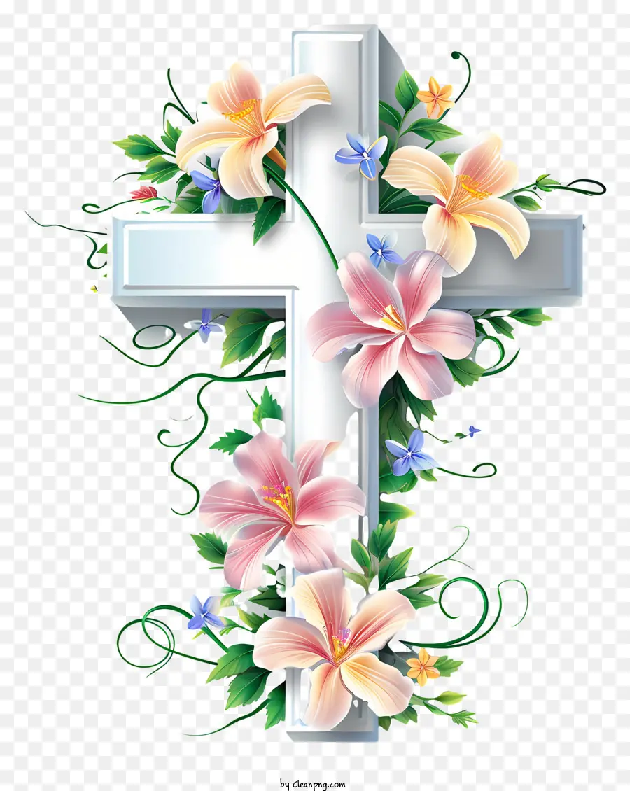 Feliz Cruz De Páscoa，Cruz Branca PNG