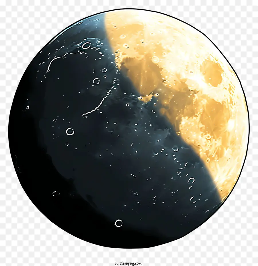 Lua De Estilo Realista，Lua PNG